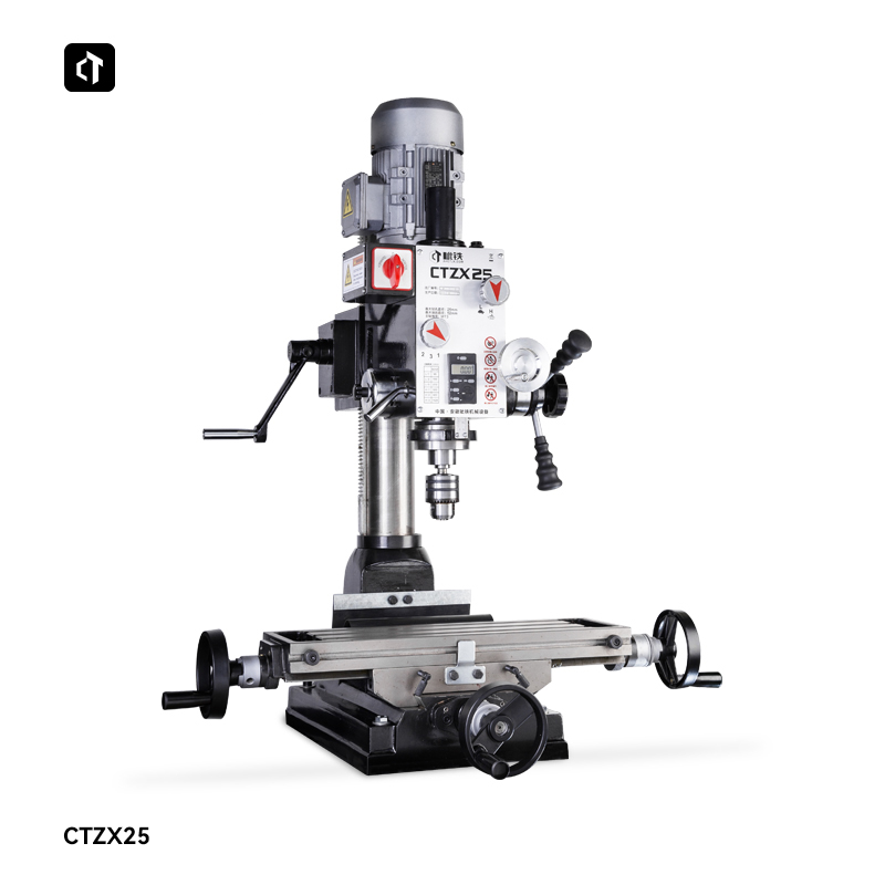 Iron CTZX25 Drilling Milling Machine Home Small Bench Drilling Machine Milling Machine Micro Drilling Milling Machine Round column drilling milling machine Desktop drilling machine