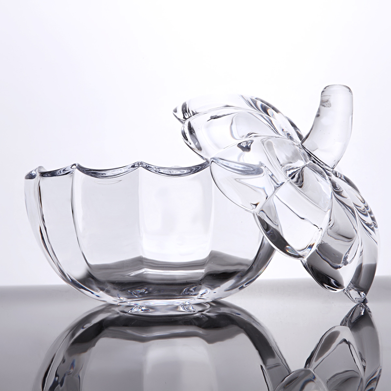 European-style creative pumpkin glass sugar jar storage box storage jar snack bowl simple modern gift home decoration