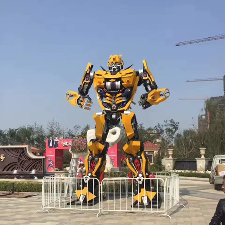 Máy biến áp lớn Bumblebee Optimus Prime Model 1/2/3 mét Robot Square Trang trí ngoài trời sắt tùy chỉnh - Gundam / Mech Model / Robot / Transformers mô hình gundam khổng lồ	