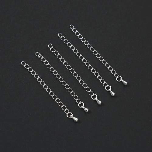 Медный серебряный браслет, ожерелье ручной работы, длинный аксессуар, 18 карат