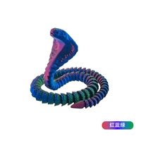 Подвижная глазная змея (красная, синяя и зеленая) 80см