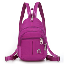 Casual womens backpack tide nylon small backpack womens chest bag dual use mini Oxford canvas shoulder crossbody sports bag