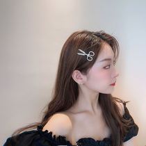 Scissors styling personality creative hairclip Diamond cute fashion exaggerated hot selling edge clip banghai clip female