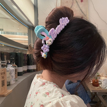 Star Dailou handmade diy hairclip material bag hair catch blue grab clip pink leopard 2021 new shark clip