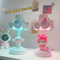 Lazy school dormitory life hall ins retro multi-color lotus leaf night light student desktop lamp decoration ornaments