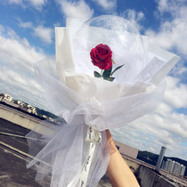 Space rose little princes diy handmade material Net red rose wave ball bouquet transparent balloon