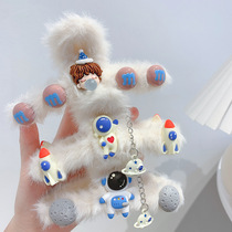 2021 New plush bear astronaut grab clip cute cute girl back head hair catch cartoon shark clip female
