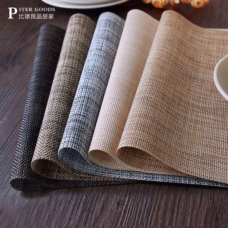 Thickened Japanese placemat PVC table mat Insulation mat Bowl mat Household Nordic cloth Western mat Plate mat Coaster