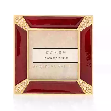 (Simple Luxury) Jay Strongwater Leland Pave Corner mini photo frame photo frame