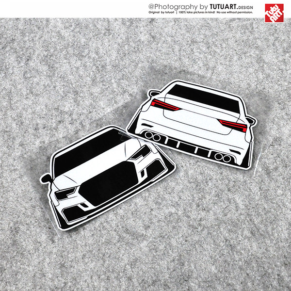 TUTU TUTU car stickers custom S3 S4 side block decorative stickers HF low lying decorative reflective stickers waterproof decals