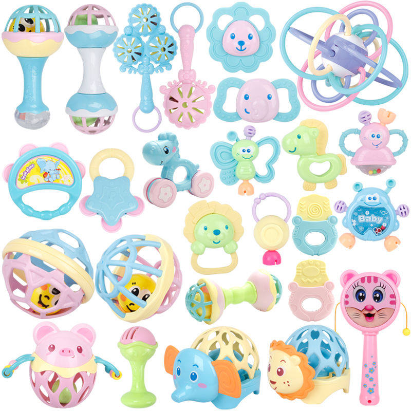 Baby toy for 3-6-12 months newborn baby rattles 0-1-year-old baby puzzle early to teach toddler hand rocking the tooth glue-Taobao