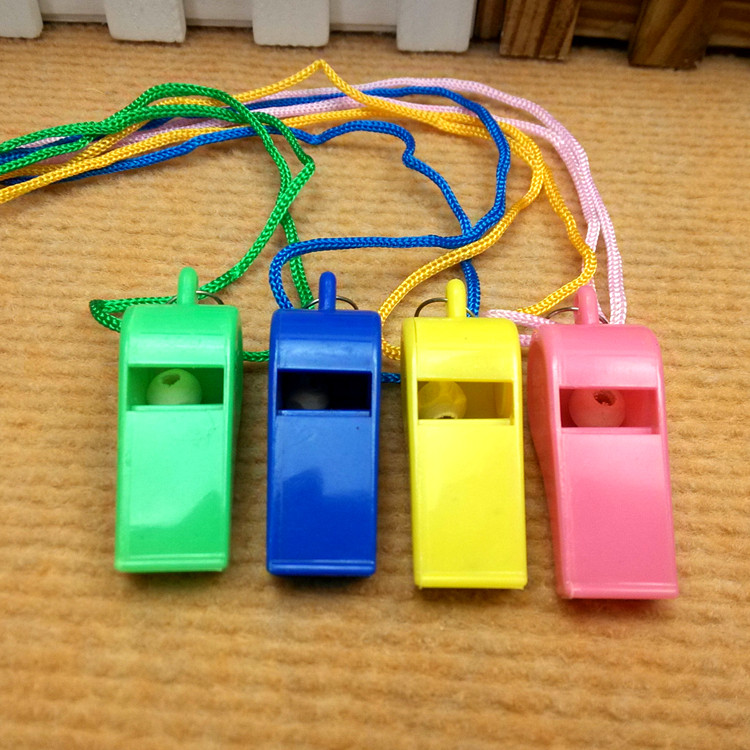 Environmental protection referee color plastic outdoor survival training whistle cheer refueling competition children practice ball whistle