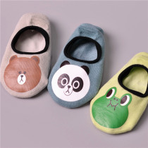 Spring and autumn 3 Double babies anti-slip silicone Silicone Foot Socks 0-3-year-old Childrens indoor floor socks early to teach non-slip socks