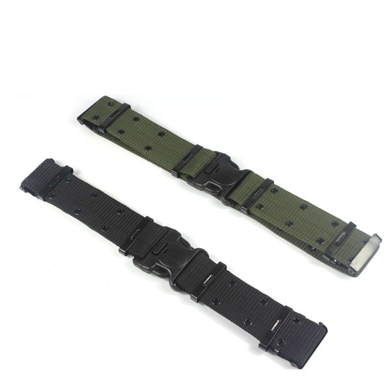 Special forces combat training uniform Camouflage uniform outer belt Black military green tactical belt Braided outer belt Armed belt
