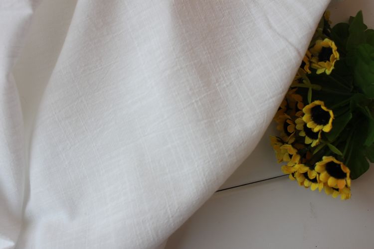 Nửa giá mét màu trắng sữa lanh-cotton, linen tre vải lanh bông cuốn sách vải mùa hè - Vải vải tự làm vải tici