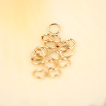 Recommended DIY handmade material accessories American 14K gold gold injection ring closed ring O-shaped connection ring