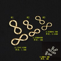 American 14K gold gold GF Gold Gold DIY bracelet necklace pendant eternal 8-character circle Love Unlimited Connection Piece accessories accessories