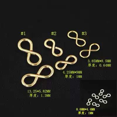 American 14K gold bag GF gold injection DIY hand chain pendant eternal 8-character circle Love Unlimited Connection Piece accessories accessories