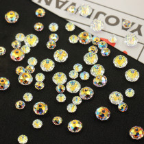 Austrian element crystal DIY string of beads ornaments accessories 5040 bread beads wheels Pearl counts pan beads Seven color white AB