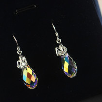 Quality 925 pure silver plated platinum rose gold Swan ear hook ear hook Multi-section drop sparkling ear hook ear accessories