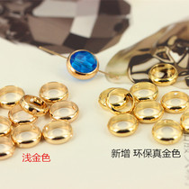 American 14K gold gold gold bead circle connecting ring copper gold plated two kinds of material DIY jewelry accessories