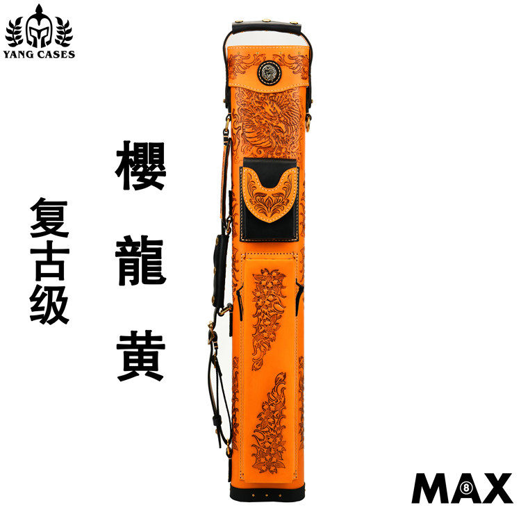 Zhengyang nine club barrel leather engraved billiard club barrel 1 2 high-end big head club barrel rod bag ball bag rod box