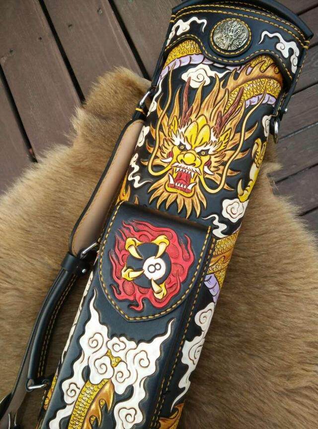 (Made by Zheng Yang) Handmade real leather ball barrel 6 hole rod barrel 