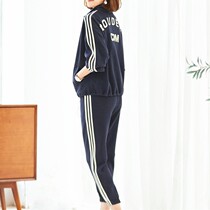 Mom Sports Suit 2022 Spring Autumn New Fashion Foreign Air Big Code Womens Clothing Middle-aged Casual Weaters Two Sets