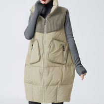 Down Vest Womens light and thin size 2021 new winter long down jacket short white duck down vest outside wear