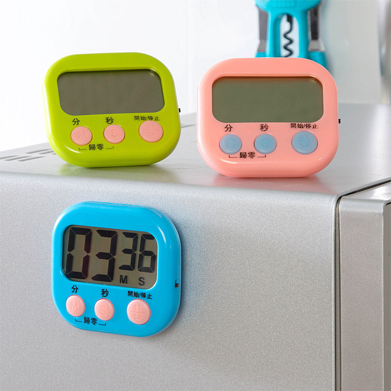 Kitchen timer Learning reminder Home creative alarm clock Cooking baking electronic timer Silent stopwatch