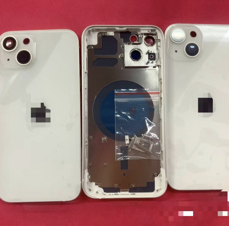Suitable for Apple 13 Middle Frame Back Cover, Comes with Buttons, Waterproof Glue, Dustproof Net, and Magnet
