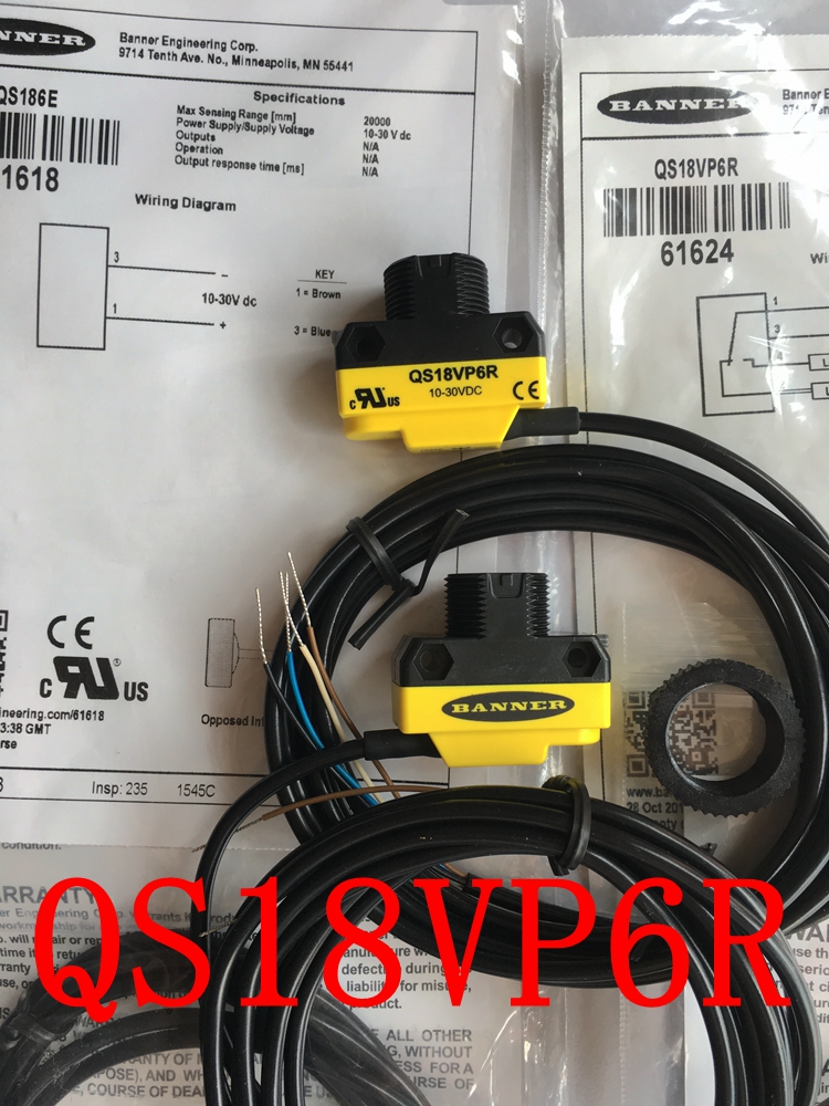 New Original American Bonner BANNER Optoelectronic Switch QS186E QS18VN6R QS18VP6R
