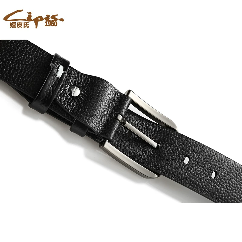Leather fashionable belt, trousers, cowhide, Korean style