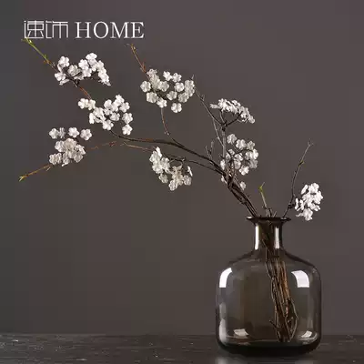 Fake flower simulation flower small cherry blossom American home soft jewelry vase decoration living room flower arrangement zen dried flower branch decoration