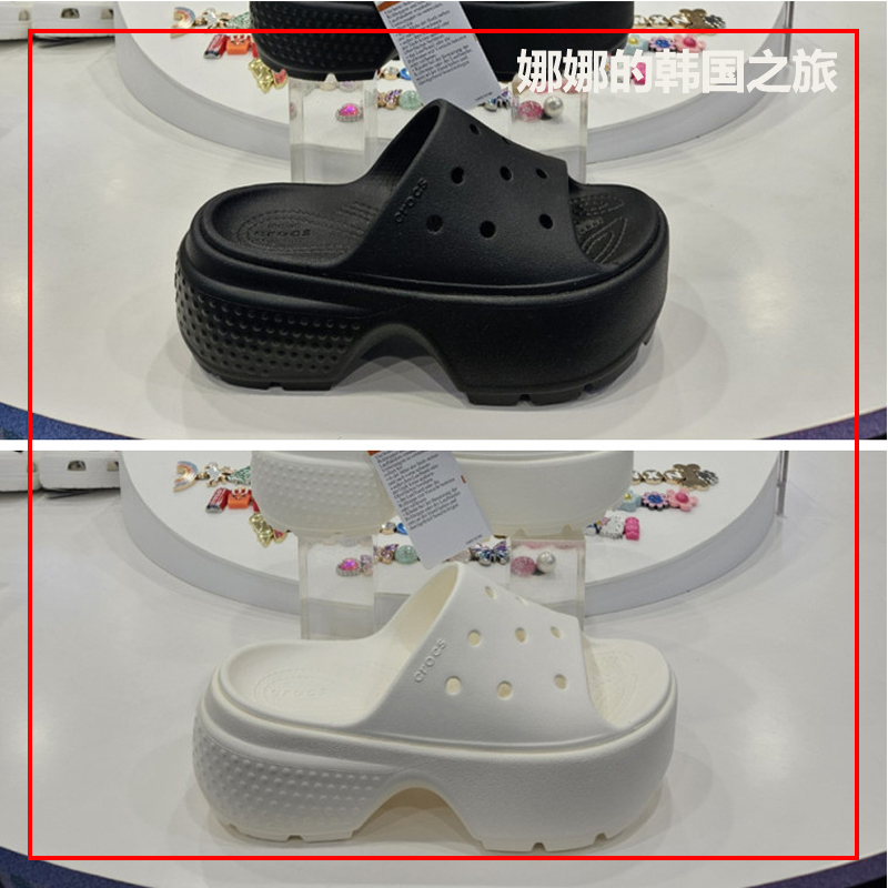 Authentic Korean Purchasing Agent for Crocs Thick-Soled Clogs, Crocs Snow House Height-Increasing Slippers, Outdoor Sandals 209346