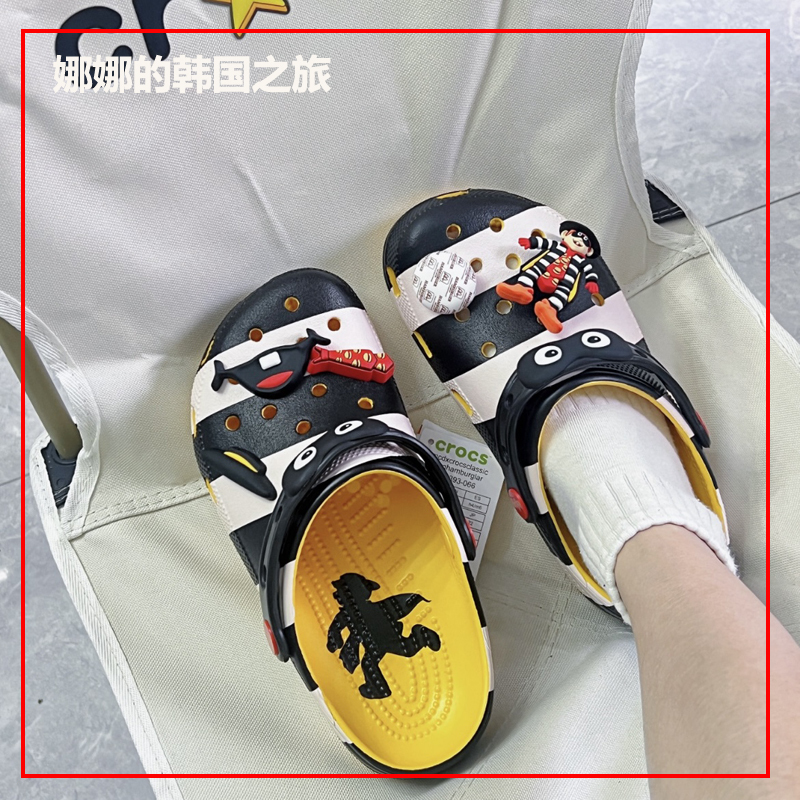 Authentic Korean Purchasing Agent for Crocs Clogs, Crocs X Mcdonald's Hamburger Thief Beach Shoes 209393