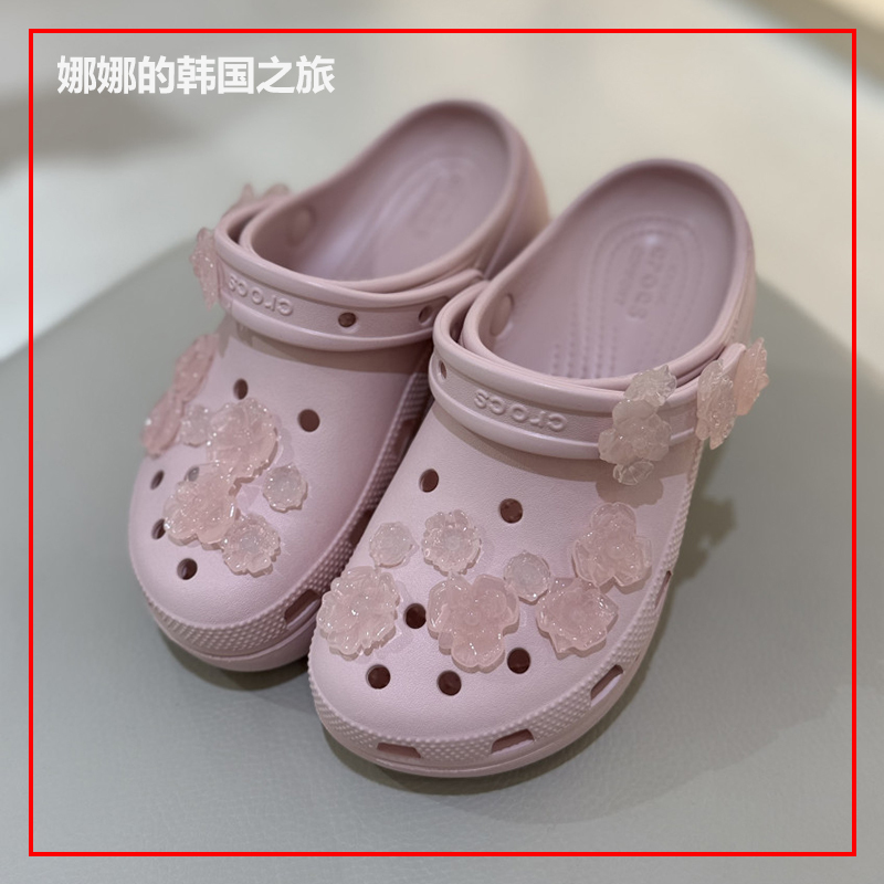 Korean Purchasing Agent for Crocs Clogs, Crocs Cloud Flower Cluster Clog, Marshmallow Pink Slippers for Women 213119 Korean Purchasing Agent for Crocs Clogs, Crocs Cloud Flower Cluster Clog, Marshmallow Pink Slippers for Women 213119