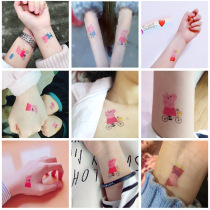 Cute cartoon Pig Paige Tattoo stickers for women and men long-lasting waterproof simulation flower arm fresh sexy children tattoo