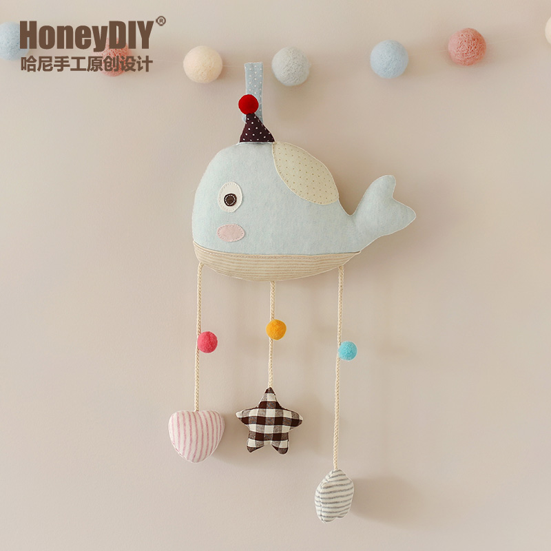 Hani handmade pregnant women handmade newborn baby toys Rotating bed music bells Fabric DIY material bag rattles