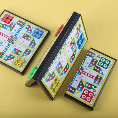 Flying chess children's puzzle with magnetic folding chessboard set Successful large kindergarten parent-child game