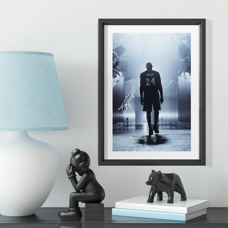 Kobe Bryant bid farewell to the back model solid wood decorative photo frame photo wall table hanging frame decoration home mural