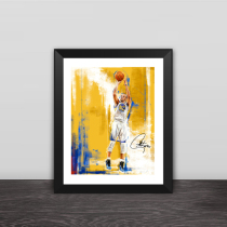 Warrior Stephen Curry Art Oil Painting Solid Wood Decorative Photo Frame Photo Wall Table Hanging Frame Ornaments Mural