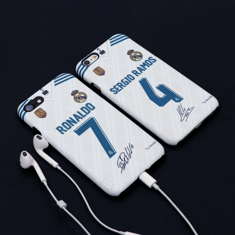 2017-18 season Real Madrid home jersey iPhone 7 X 6s plus mobile phone case Real Madrid C Ro