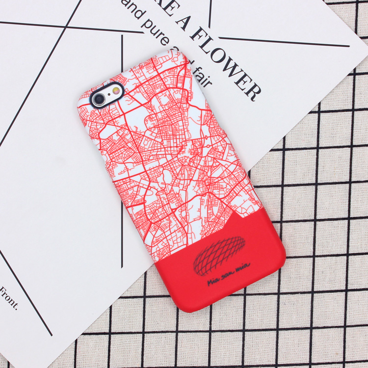 German city of Munich map monochrome with iphone78XSMAXR 6s11Proplus frosted mobile phone protective shell