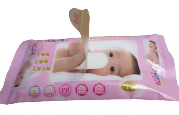 Khăn lau tay ngọc trai 15 bơm khăn lau tay cho bé Túi nhỏ 15 viên 30 túi vận chuyển sỉ khăn ướt baby care