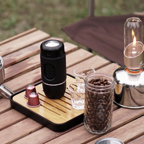 Huofeng Zizai portable coffee machine retro mini hand-pressed capsule household portable outdoor car coffee machine