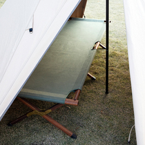 TNR outdoor camping folding bed South American teak retro camp bed self-driving beach single nap foldable bed