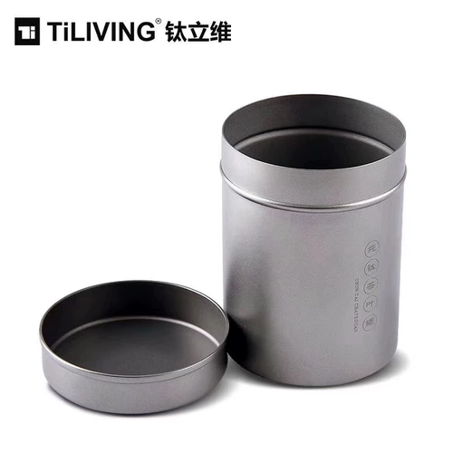 Титановый титановый чистый титановый мини -чайный чайная банка