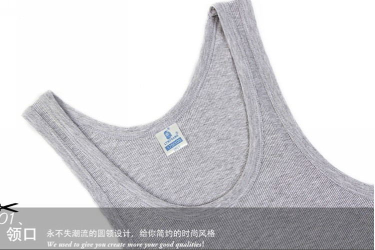 LTWFRane ông già đầu 6017 nam toàn bộ sợi bông bó sát tự canh tác thể thao áo len thể thao áo len thể thao - Áo vest cotton áo giả vest nam