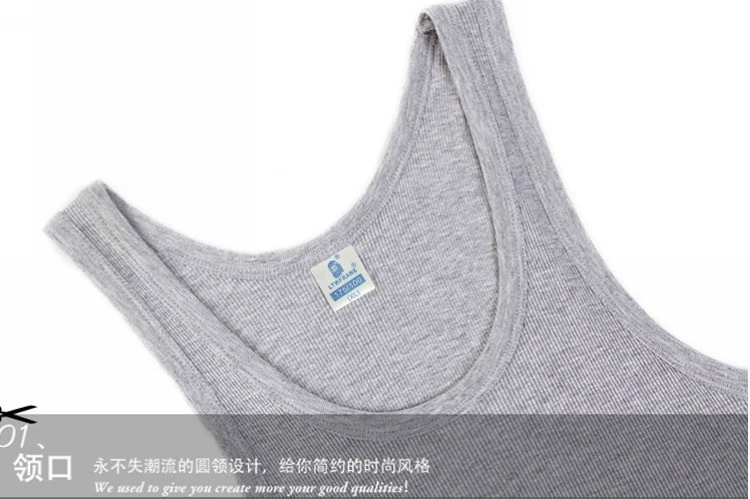 LTWFRane ông già đầu 6017 nam toàn bộ sợi bông bó sát tự canh tác thể thao áo len thể thao áo len thể thao - Áo vest cotton khoác vest nữ